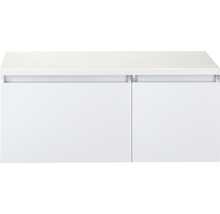 Biela skrinka pod umývadlo s dvomi dvierkami