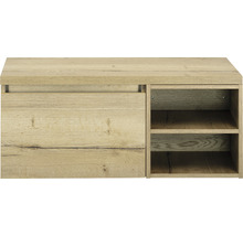 Drevená skrinka na topánky s posuvnými dverami a policami