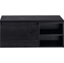 Drevená skrinka na topánky s posuvnými dverami a policami