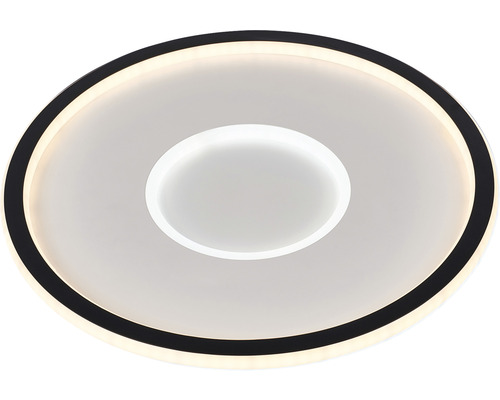 LED stropné svietidlo AGHATA 40W 2400lm 3000-6000K biele s diaľkovým ovládaním Okruhlé stropné svietidlo s čiernym okrajom