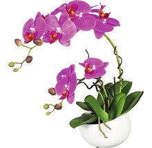 Umelá orchidea Phalaenopsis v kvetináči ako dekorácia