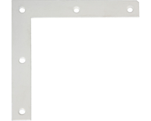 Nábytkový uholník 100x100x15 mm biely plastový poťah