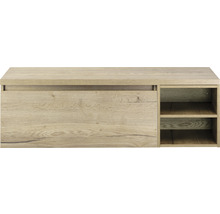 Spodná skrinka farby dreva so zásuvkou a dvoma otvorenými priehradkami