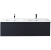 Skrinka pod umývadlo s dvoma umývadlami a dvoma batériami