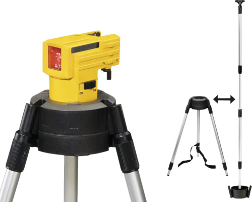 Krížový čiarový laser so statívom na presné vyrovnanie