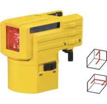 Žltý čiarový laser pre interiérové úpravy.