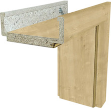 Detail drevenej dverovej zárubne