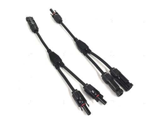 Dva solárne káblové Y konektory