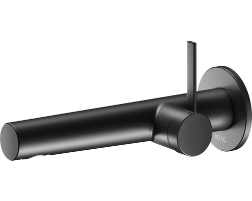 Čierna umývadlová batéria na montáž na stenu