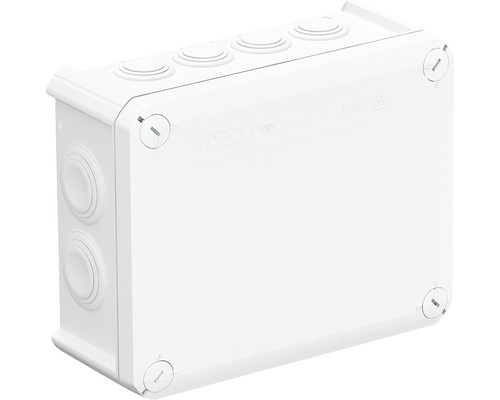 Krabica odbočná OBO IP66 T160 RW 190x150x77 mm biela