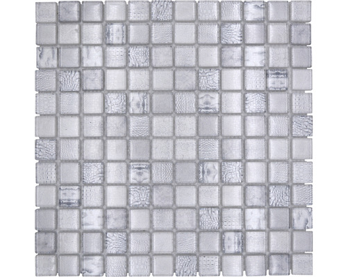Sklenená mozaika XCM WL14 štvorcová Crystal Wildlife white 29,8x29,8 cm