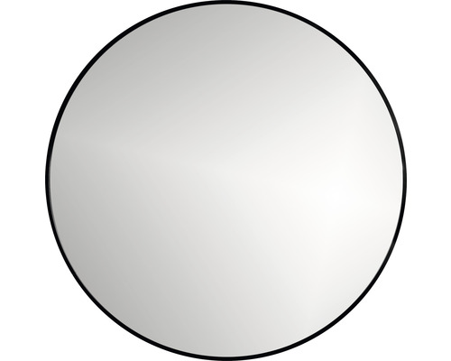 Okrúhle zrkadlo do kúpeľne Ø 40 cm v čiernom ráme