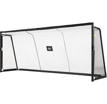 Futbalová bránka so sieťou a čiernym rámom