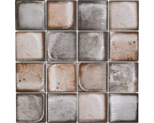 Sklenená mozaika XCM CS08 štvorcová Crystal Cement Style mix grey/beige 29,8x29,8 cm
