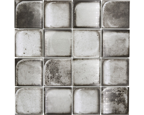 Sklenená mozaika XCM CS04 štvorcová Crystal Cement Style grey 29,8x29,8 cm