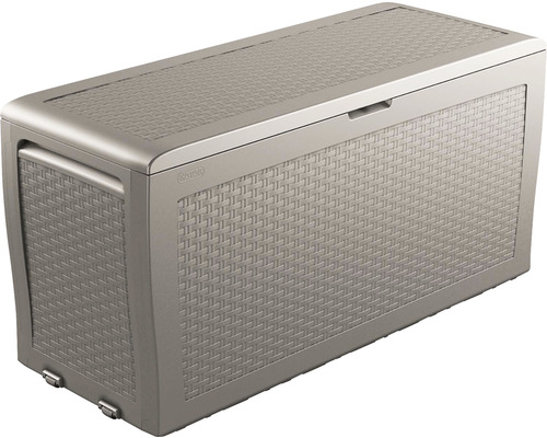 Záhradný box na podušky Keter Samoa 270 l ratan béžový Úložný box s ratanovým efektom