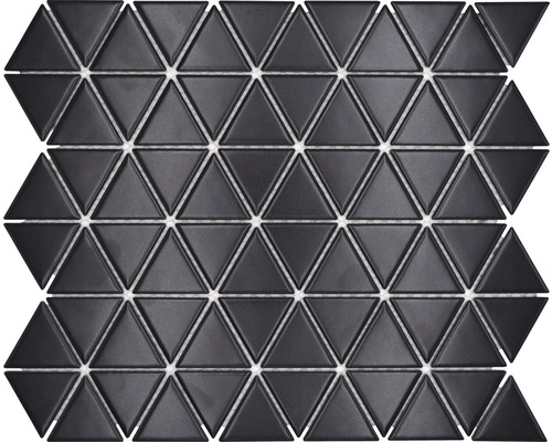 Keramická mozaika CG TR 49 trojuholníková uni čierna matná 25,2x29,1 cm