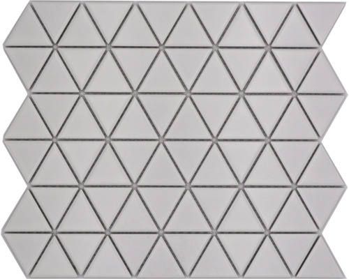 Keramická mozaika CG TR 41 trojuholníková uni biela matná 25,2x29,1 cm