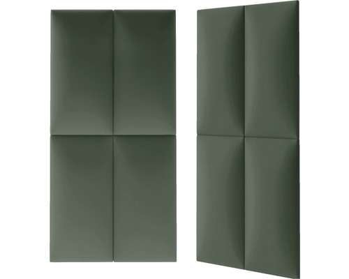 Dva zvuk pohlcujúce stenové panely, skladajúce sa zo štyroch štvorcových častí