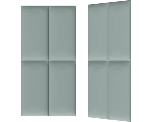 Dva sivé stenové panely so štyrmi obdĺžnikovými sekciami