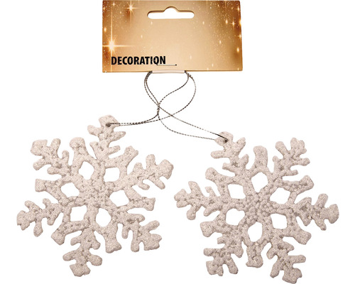 Dve snehové vločky na dekoráciu na závese
