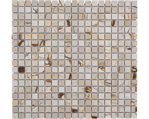Mozaika z prírodného kameňa MOS 15/2807 štvorcová golden cream 30,5x32,2 cm