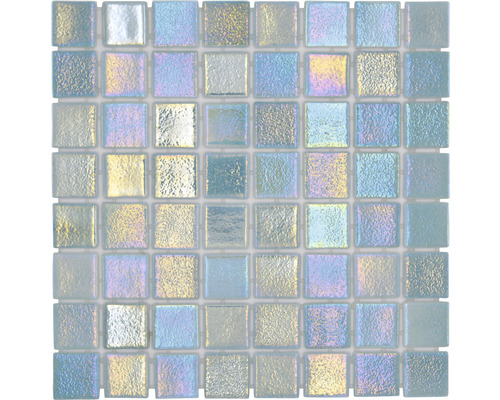Sklenená mozaika VP55383PUR štvorcová ECO Shell CRYSTAL 38 PUR 31,6x31,6 cm