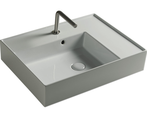 Obdĺžnikové keramické umývadlo s batériou