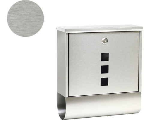 Nerezová poštová schránka s okienkami