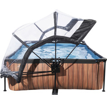 Nafukovací bazén s priehľadným zastrešením