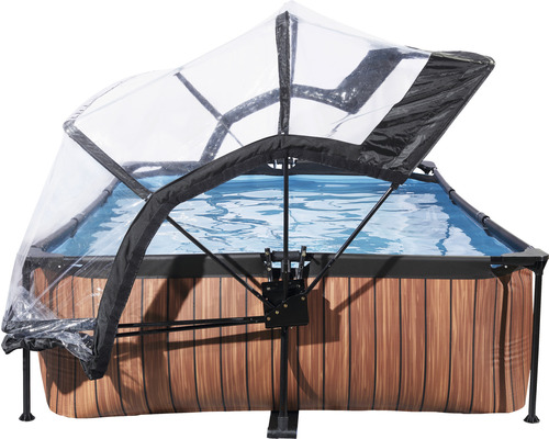 Nafukovací bazén s priehľadným zastrešením