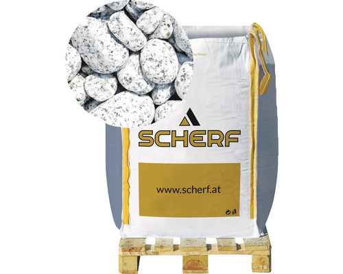 Štrk žulový 15–25 mm soľ a korenie big bag 1000 kg Vrece s okrasným štrkom na palete