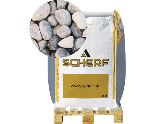 Štrk riečny 16–32 mm sivobéžový big bag 1000 kg Vrece s okrasným štrkom na palete