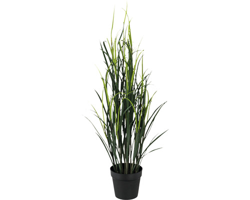 Umelá rastlina tráva 120 cm zelená v plastovom kvetináči 20 x 17 cm