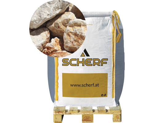 Kamenná drť vápencová dalmácka 32–70 mm béžová big bag 1000 kg