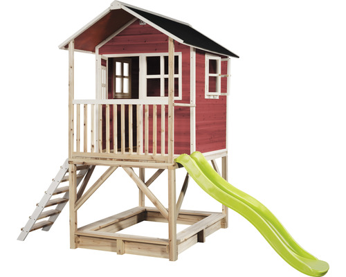 Detský domček so šmykľavkou a pieskoviskom pre záhradu