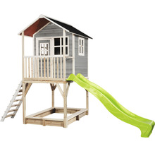 Hrací domček so šmýkačkou a pieskoviskom na vonkajšie použitie