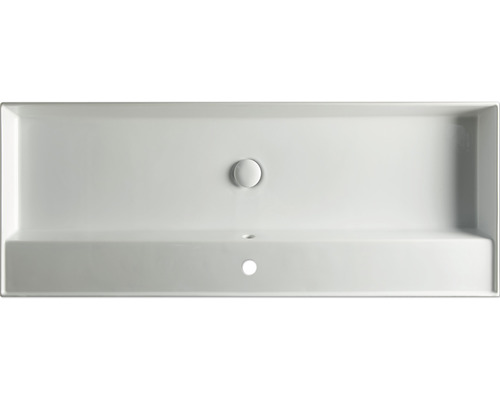 Obdĺžnikové keramické umývadlo s odtokom