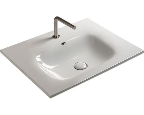 Obdĺžnikové umývadlo s batériou