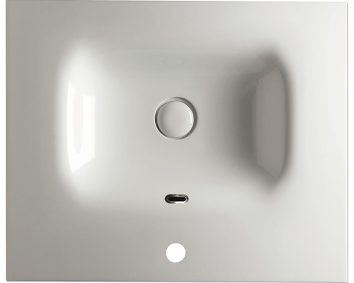 Keramické umývadlo s otvorom pre batériu, prepadom a skrytým odtokom