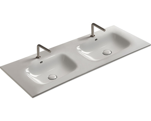 Dvojité umývadlo s dvoma batériami do kúpeľne