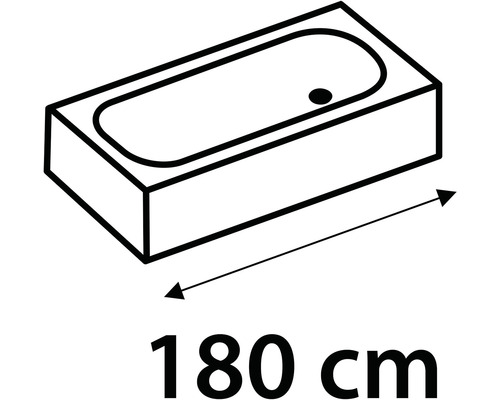 Vaňa s dĺžkou 180 cm
