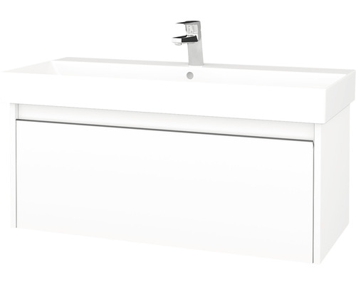 Kúpeľňová skrinka s umývadlom Dřevojas Bono 96x39 cm biela umývadlo Glance 277680