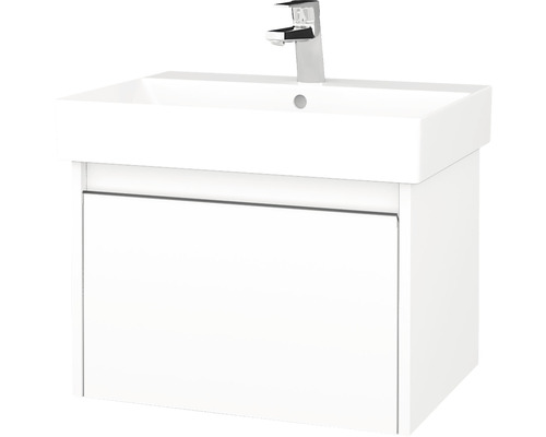 Kúpeľňová skrinka s umývadlom Dřevojas Bono 56x39 cm biela umývadlo Glance 277413-0