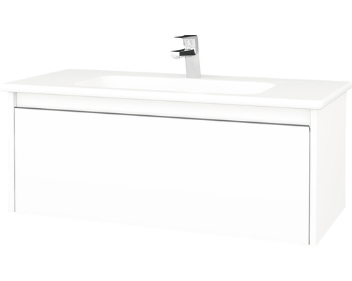 Kúpeľňová skrinka s umývadlom Dřevojas Bono 96x39 cm biela matná umývadlo Euphoria 203788