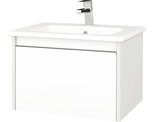 Kúpeľňová skrinka s umývadlom Dřevojas Bono 57x39 cm biela umývadlo Euphoria 203511
