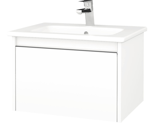 Kúpeľňová skrinka s umývadlom Dřevojas Bono 57x39 cm biela umývadlo Euphoria 203498-0