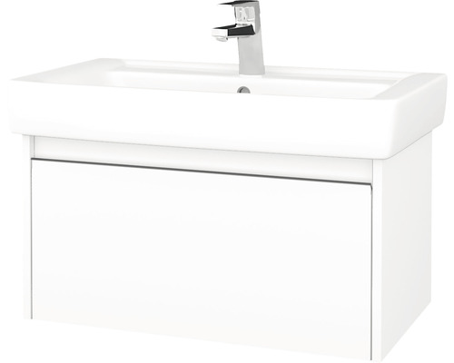Kúpeľňová skrinka s umývadlom Dřevojas Bono 74,5x39 cm biela umývadlo Q 203405