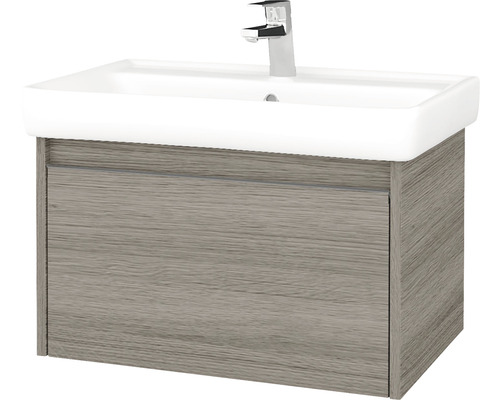 Kúpeľňová skrinka s umývadlom Dřevojas Bono 64,5x39 cm Cafe umývadlo Q 203252