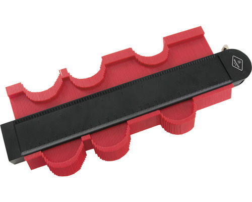 Obrysová šablóna s meracou stupnicou na prenos tvarov